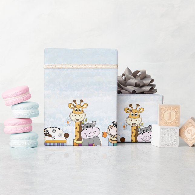 Papier Cadeau Papier d'enveloppement des trains animaux (Créateur téléchargé)