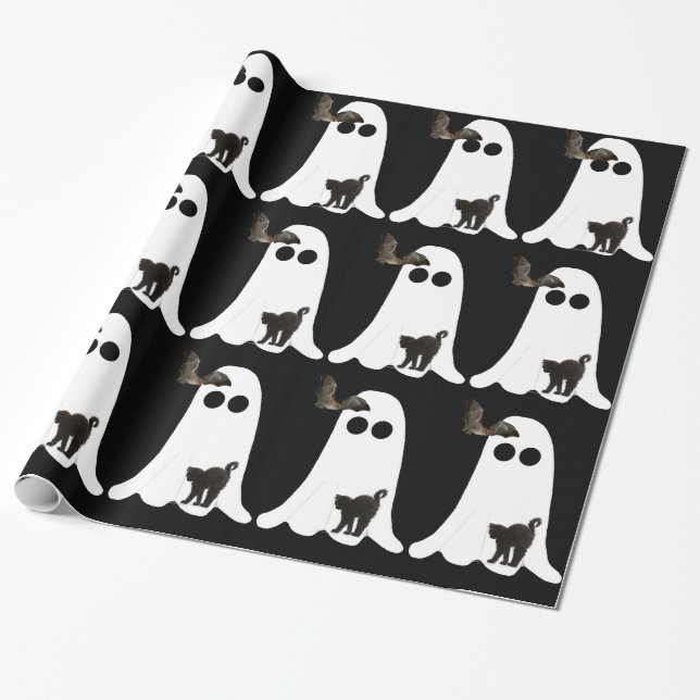 Papier Cadeau Papier d'enveloppement d'Halloween (Déroulé)