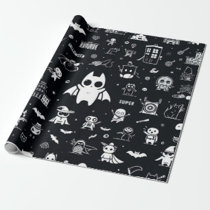 Papier Cadeau Papier d'enveloppement d'Halloween