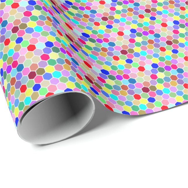 Papier Cadeau Papier d'enveloppement d'hexagone (Coin rond)