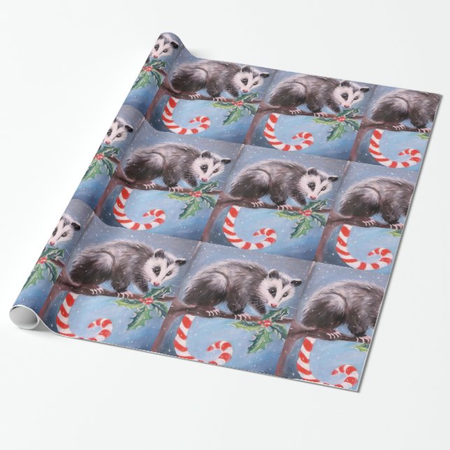 Papier Cadeau Papier d'enveloppement d'Opossum sucre de canne (Déroulé)
