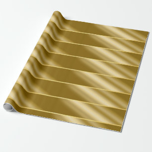 Papier Cadeau Papier d'enveloppement d'or ondulé