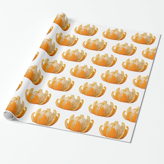Papier Cadeau Papier d'enveloppement d'oranges (Déroulé)