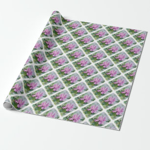 PAPIER CADEAU PAPIER D'ENVELOPPEMENT D'ORCHIDES TROPICAUX