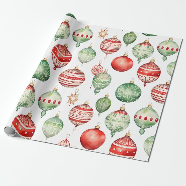 Papier Cadeau Papier d'enveloppement d'ornement d'arbre ! (Déroulé)