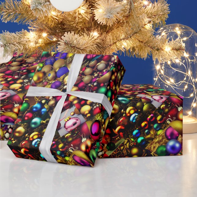 Papier Cadeau Papier d'enveloppement d'ornement de Noël (Vacances)