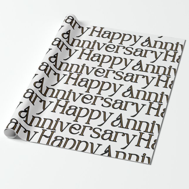 Papier Cadeau Papier d'enveloppement du bon anniversaire (Déroulé)