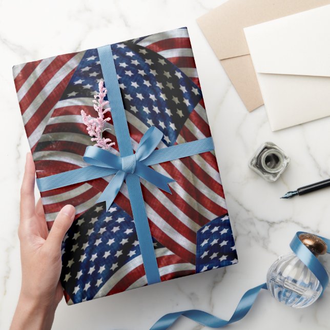 Papier Cadeau Papier d'enveloppement du drapeau américain (Cadeaux)