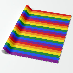 Papier Cadeau Papier d'enveloppement du drapeau arc-en-ciel
