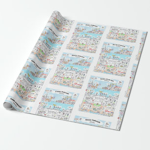 Papier Cadeau Papier d'enveloppement du patriot d'équipe