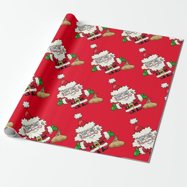 Papier Cadeau Papier d'enveloppement du Père Noël (Déroulé)