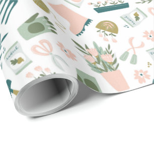 Papier Cadeau Papier d'enveloppement du temps de jardin