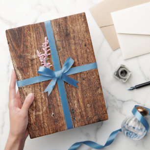 Papier Cadeau Papier d'enveloppement en bois rustique