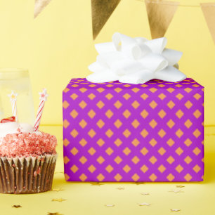 Papier Cadeau Papier d'enveloppement en carton orange + violet