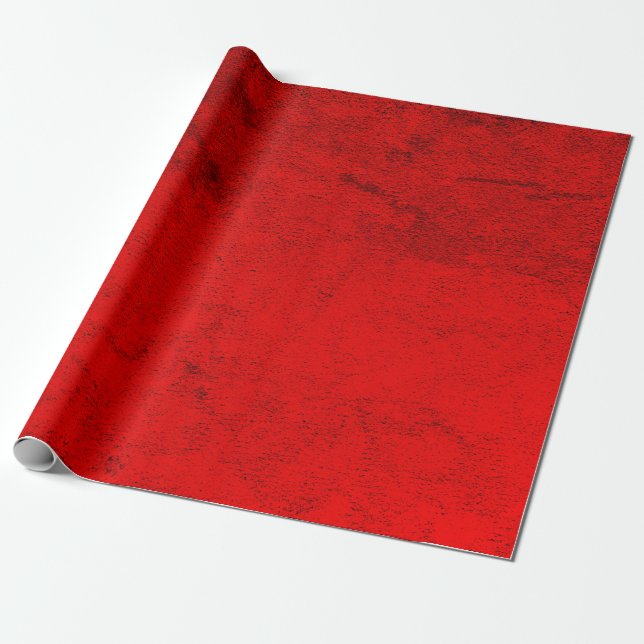 Papier Cadeau Papier d'enveloppement en velours de flamme rouge (Déroulé)