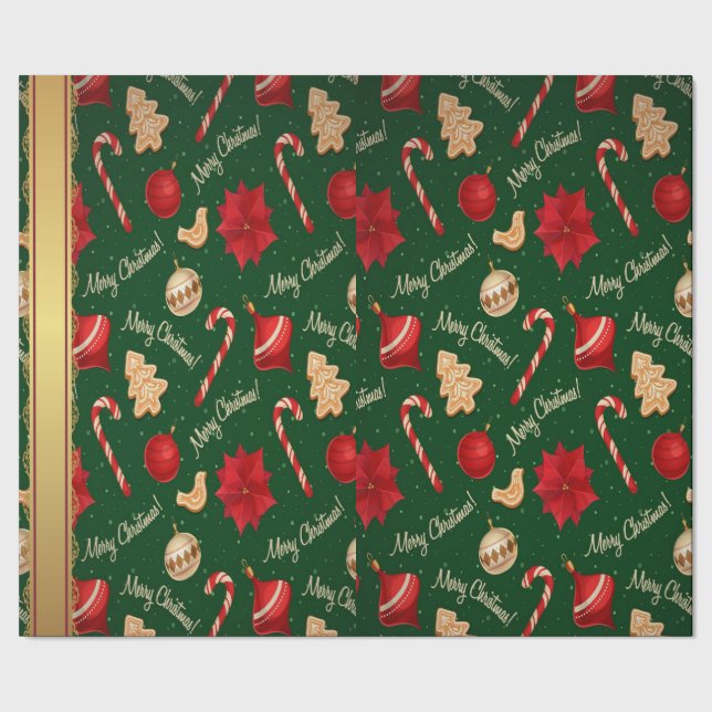 Papier Cadeau Papier d'enveloppement Festive Joyeux Noël (Couture)
