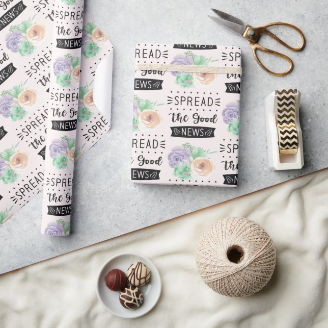 Papier Cadeau Papier d'enveloppement floral inspiré (Artisanat)