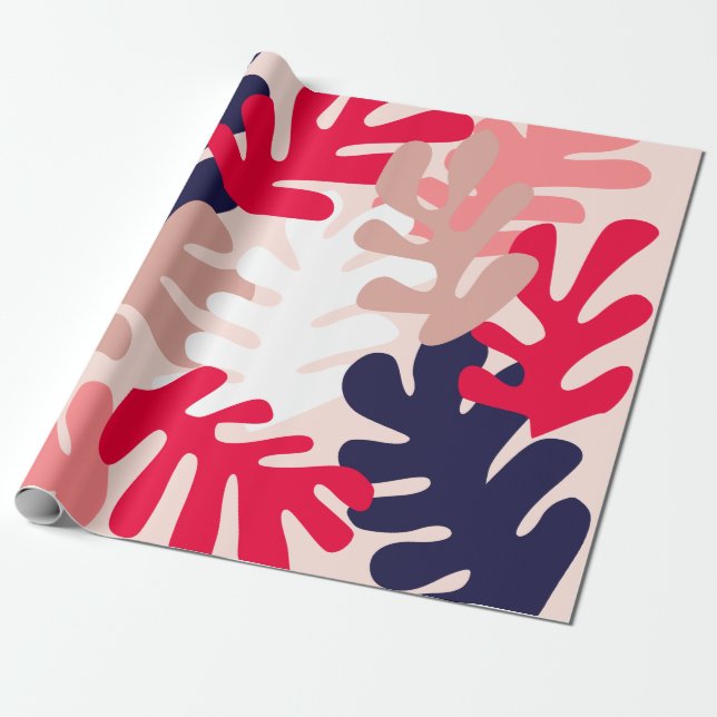 Papier Cadeau Papier d'enveloppement Floral Matisse (Déroulé)