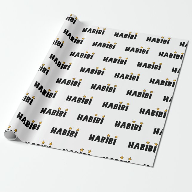 Papier Cadeau Papier d'enveloppement Habibi (Déroulé)