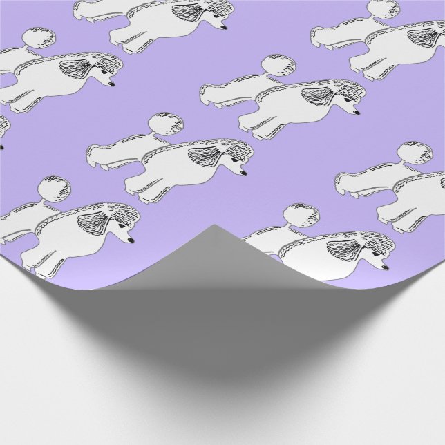 Papier Cadeau Papier d'enveloppement Lilac pour canicules blanch (Coin)