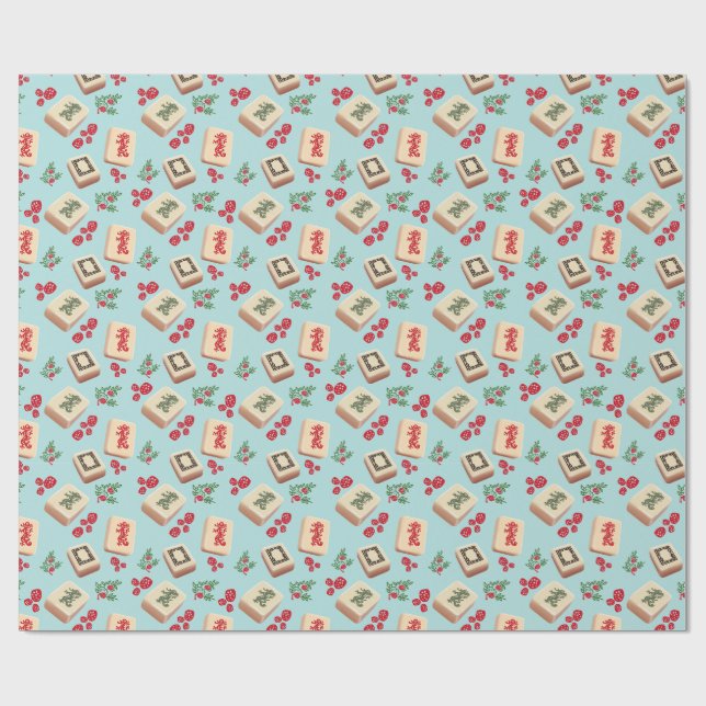 Papier Cadeau Papier d'enveloppement Mah Jongg (Plat)