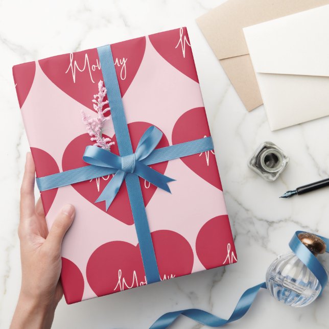 Papier Cadeau Papier d'enveloppement maman | Arrière - plan rose (Cadeaux)