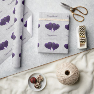 Papier Cadeau Papier d'enveloppement Mariage pour ballons de coe