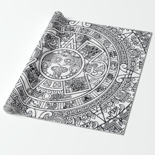 Papier Cadeau Papier d'enveloppement mexicain AZTEC OU MEXICA