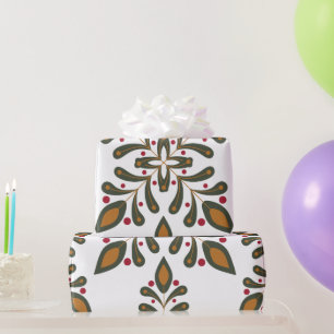 Papier Cadeau Papier d'enveloppement moderne Boho Christmas