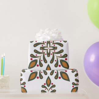 Papier Cadeau Papier d'enveloppement moderne Boho Christmas