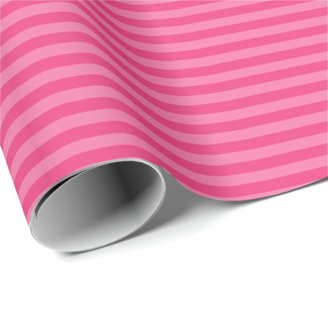 Papier Cadeau Papier d'enveloppement monochromatique rose (Coin rond)