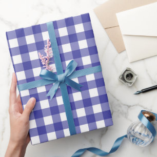 Papier Cadeau Papier d'enveloppement Motif bleu et blanc de la M