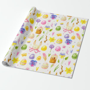 Papier Cadeau Papier d'enveloppement Motif de Pâques mignon
