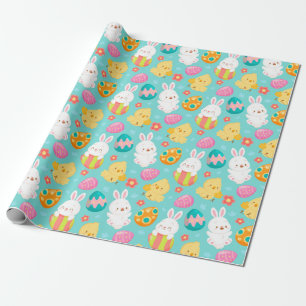 Papier Cadeau Papier d'enveloppement Motif de Pâques mignon