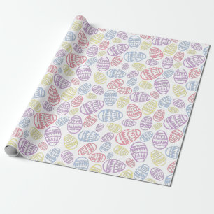 Papier Cadeau Papier d'enveloppement Motif pour oeufs de Pâques 