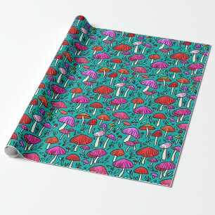 Papier Cadeau Papier d'enveloppement Motif Turquoise Funky