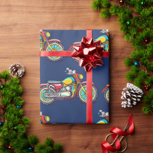 Papier Cadeau Papier d'enveloppement Motorbike Designer