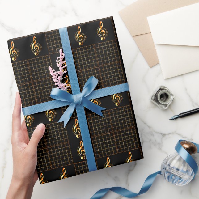 Papier Cadeau Papier d'enveloppement musical Abstrait (Cadeaux)