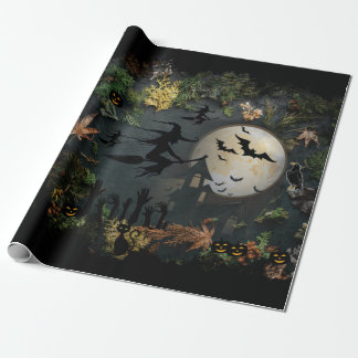 Papier Cadeau Papier d'enveloppement nocturne pour sorcières