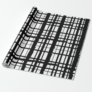 Papier Cadeau Papier d'enveloppement noir et blanc 2