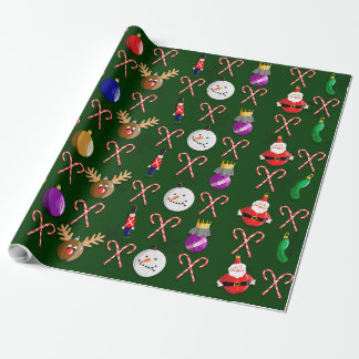 Papier Cadeau Papier d'enveloppement ornemental de Noël