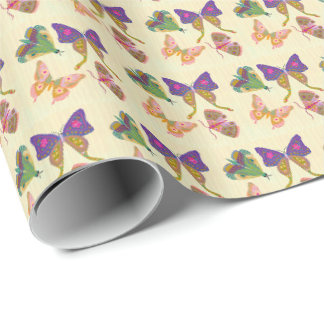 Papier Cadeau Papier d'enveloppement papillons et papillons de n