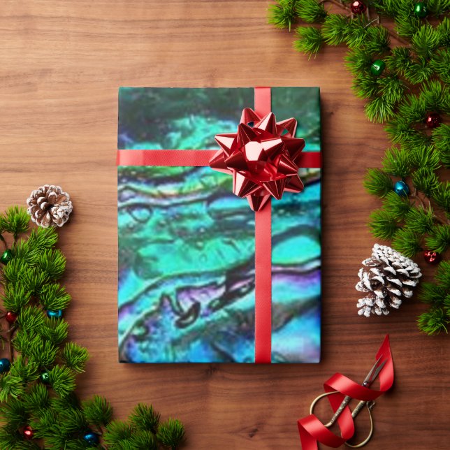 Papier Cadeau Papier d'enveloppement Paua Abalone Shell (Cadeau de vacances)