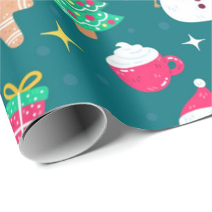 Papier Cadeau Papier d'enveloppement Père Noël et amis de Noël