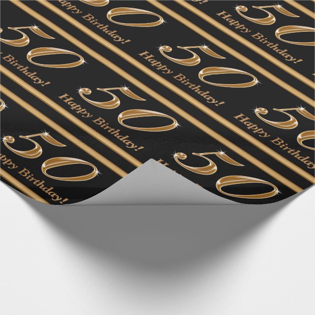 Papier Cadeau Papier d'enveloppement personnalisable 50e anniver (Coin)