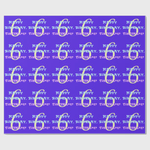 Papier Cadeau Papier d'enveloppement personnalisable 6e annivers