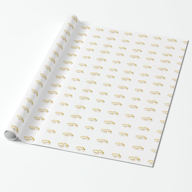 Papier Cadeau Papier d'enveloppement personnalisé pour anneau de (Déroulé)
