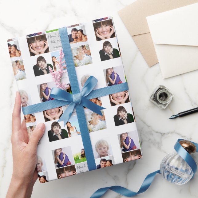 Papier Cadeau Papier d'enveloppement photo de vacances pour fami (Cadeaux)