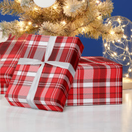 Papier Cadeau Papier d'enveloppement plat rouge et blanc