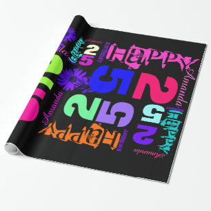 Papier Cadeau Papier d'enveloppement POP personnalisé du 25e ann